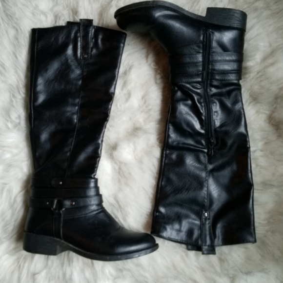 👢Anna Black Knee Boots - Picture 2 of 7